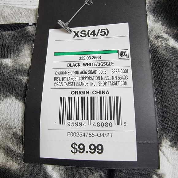 Art Class Tie-Dye Swirl Short Sleeve T-Shirt Black, White Boys Size XS (4/5) - Picture 4 of 4